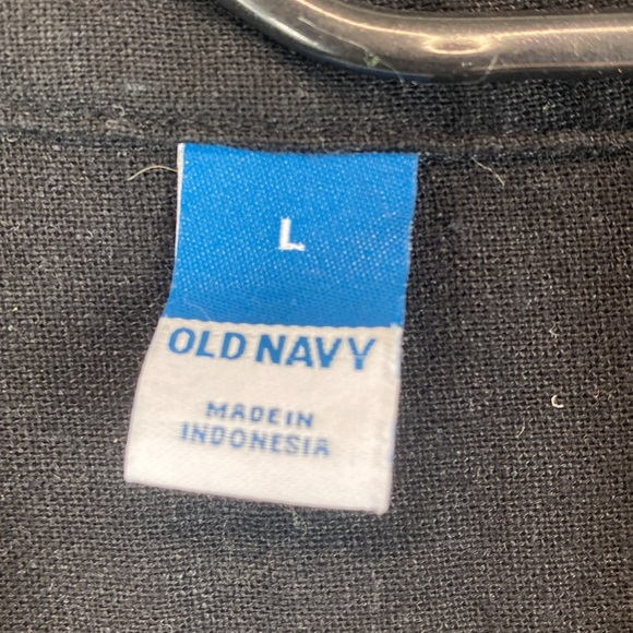 Old Navy linen button down dress L midi puffy sleeves beachy casual minimalist - Picture 3 of 10